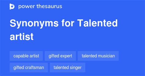 synonyms for talented|synonym for talented artist.